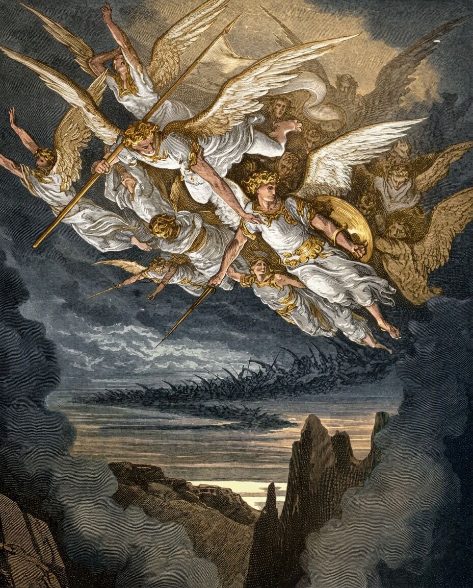 Gustave Doré — Paradise Lost, colorized