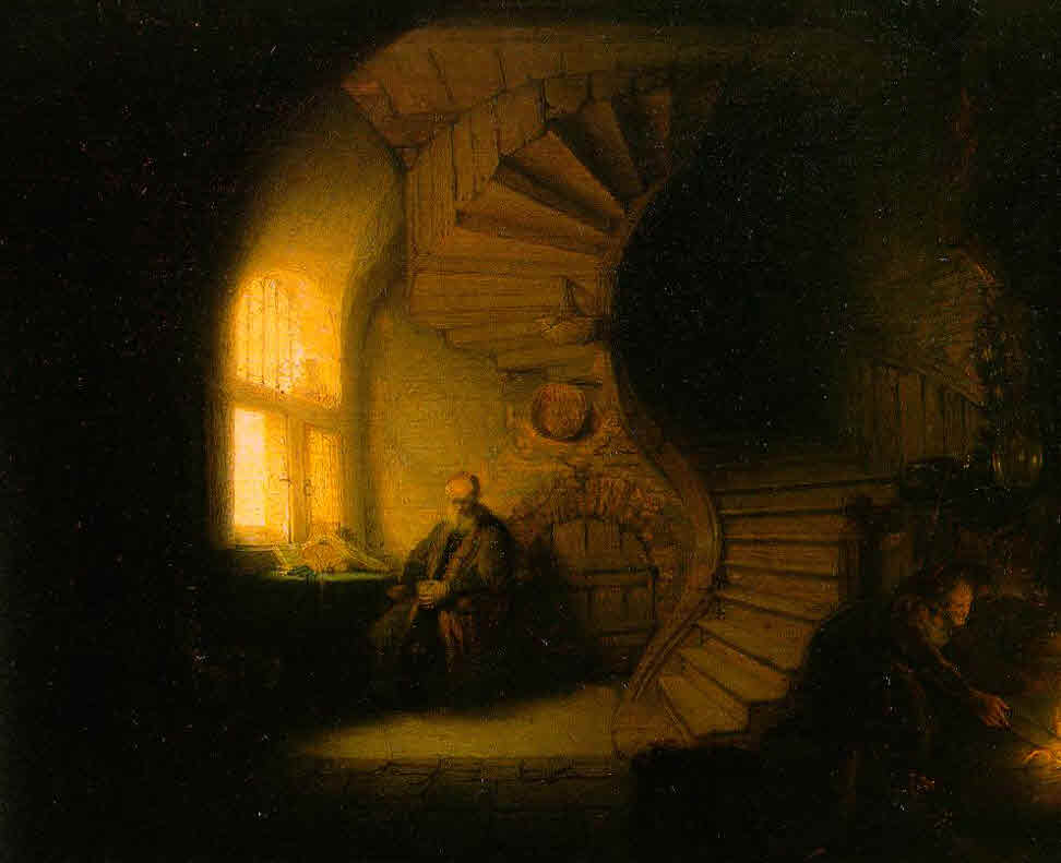 Philosopher in Meditation by Rembrandt